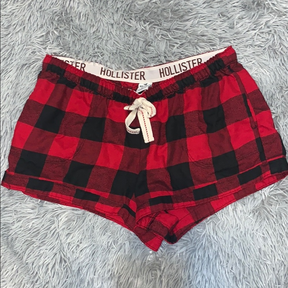 Plaid pajama shorts
